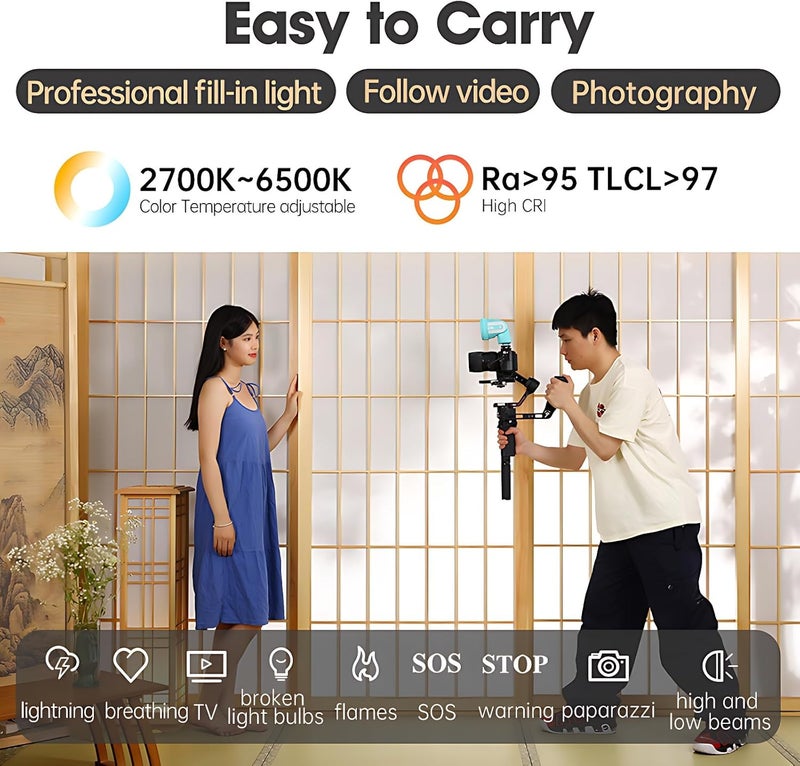 Jinbei H1S Flash & LED Video Light 2-in-1 Camera Flash Speedlite, GN28, 0.05~1.5s Recycle time HSS/TTL Built in Fresnel Lens,HD Colour Touch Screen,Compatible with Sony Cameras - Image 5